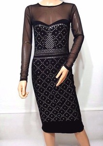 asos black mesh dress