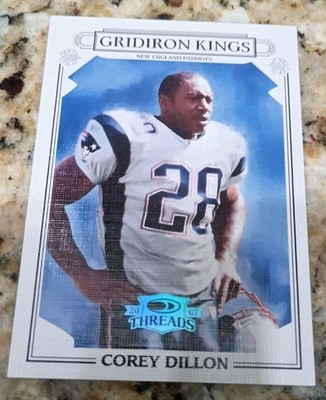 2007 Donruss Threads Pro Gridiron Kings Corey Dillon #PGK-9 Platinum /25 Patriot