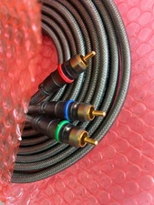 Component RGB Video Gold Plated RCA with Ultra Braided cable Home Theater 12'