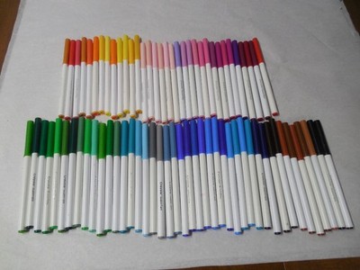 Lot of 75 Crayola Washable Super Tips Coloring Markers - Assorted Colors