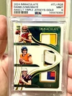2024 Immaculate Triple Patch GOLD Jayden Daniels/Bo Nix/Drake Maye ROOKIE RC /10