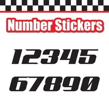 3 Digit 3pcs Race Car Sticker Single Number Decal Color Solid AddCityboy