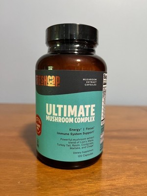 FreshCap Ultimate Mushroom Complex Capsules Lion's Mane Chaga Reishi Vegan 120ct