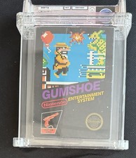Nintendo NES Gumshoe WATA 6.5 CIB Graded Black Box Game Gloss Sticker.