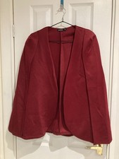 Boohoo Split Sleeve Coat With Cape Size 16