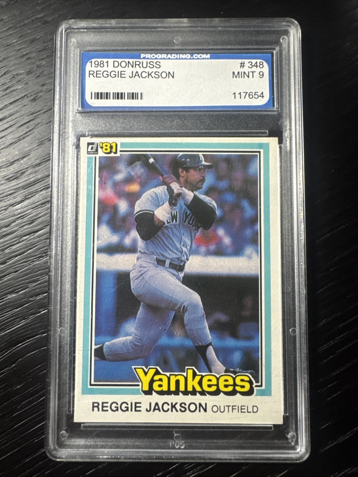1981 Reggie Jackson SGC 9 MLB HOF New York Yankees Donruss #348 NM Baseball Card