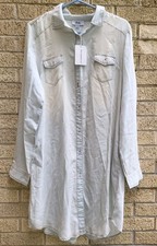 Zia Womens Shirt Dress Size Large Lightweight Denim NWT