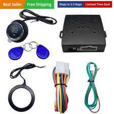 Car Push Engine Start Button Kit, Upgrade Push to Start Ignition Kit, Smart Keyl