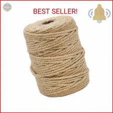 Vivifying Jute Twine, 165 Feet 4mm Thick Natural Jute Rope for Crafts, Garden Ti