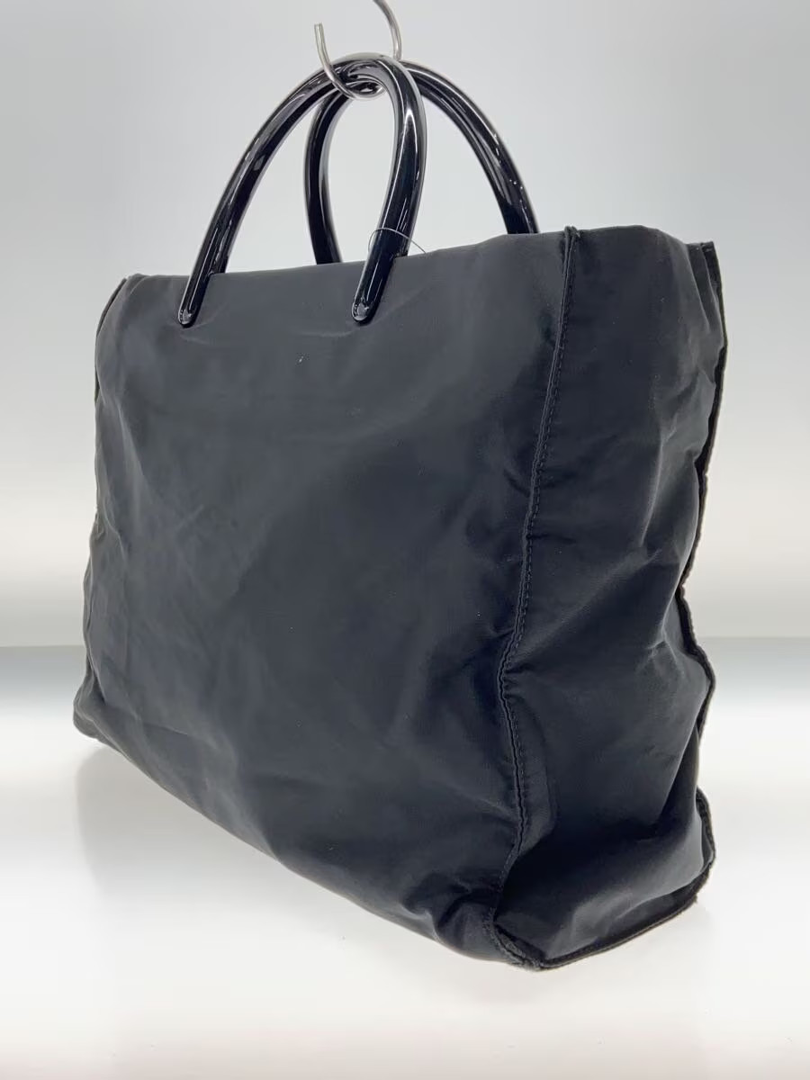 PRADA Handbag Nylon BLK Solid Authentic Rare Exce… - image 2