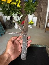 Vintage Old Hand Crafted Solid Iron Multi Use Knife 3 In 1  Knife Katar Dagger