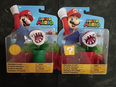 *FREE SHIP* 4'' GREEN + RED PIRANHA PLANT Super Mario World of Nintendo Jakks