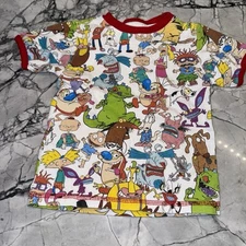 Nickelodeon 2T All Over Characters Shirt Rugrats Hey Arnold