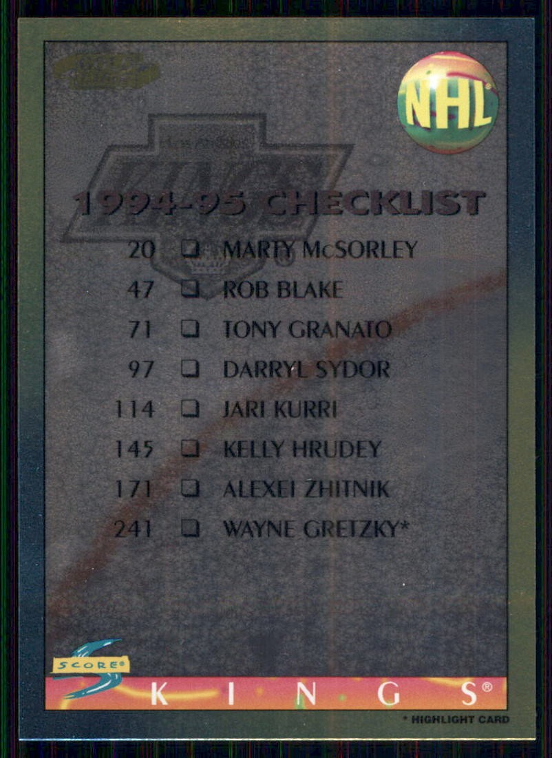 1994-95 Score #264 Checklist Gold Line