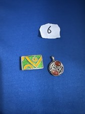 Two Items Of Costume Jewellry Pendand And Brooch Age Unknown
