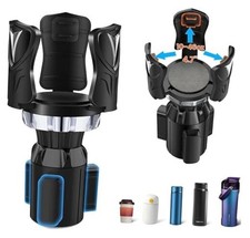 Car Cup Holder Expander, Adjustable 2-in-1 Vehicle Drink Holder Organizer with