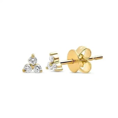 Cluster Clover Stud Earring  | 18K Gold Vermeil PVD Jewellery