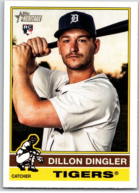 #130 Dillon Dingler RC 2025 Topps Heritage Base Detroit Tigers