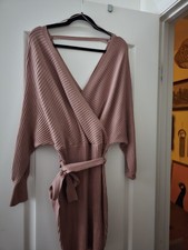 Fashion Nova Mauve Sweater Dress With Belt Size Large