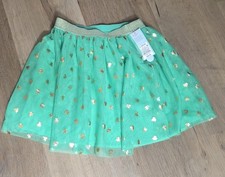 NWT Cat  Jack Green Tulle Skirt with Gold Foil Shamrocks Sz Girls L 10/12 Bin W