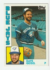 Dave Geisel Signed 1984 Topps Card #256 Auto Toronto Blue Jays Autograph COA