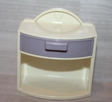 Playskool Dollhouse Bedroom Furniture Purple & White Dresser Nightstand w Drawer