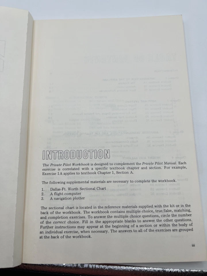 Jeppesen Sanderson Private Pilot Workbook - 1981 PB Clean! - Image 2 of 4