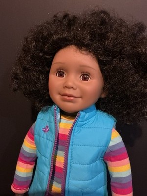 Maplelea & Me Doll KMF 45 Limited Edition Retired Black Hair 18'' in Full Outfit