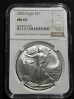 2026 $1 American Silver Eagle NGC MS69 Brown Label!!