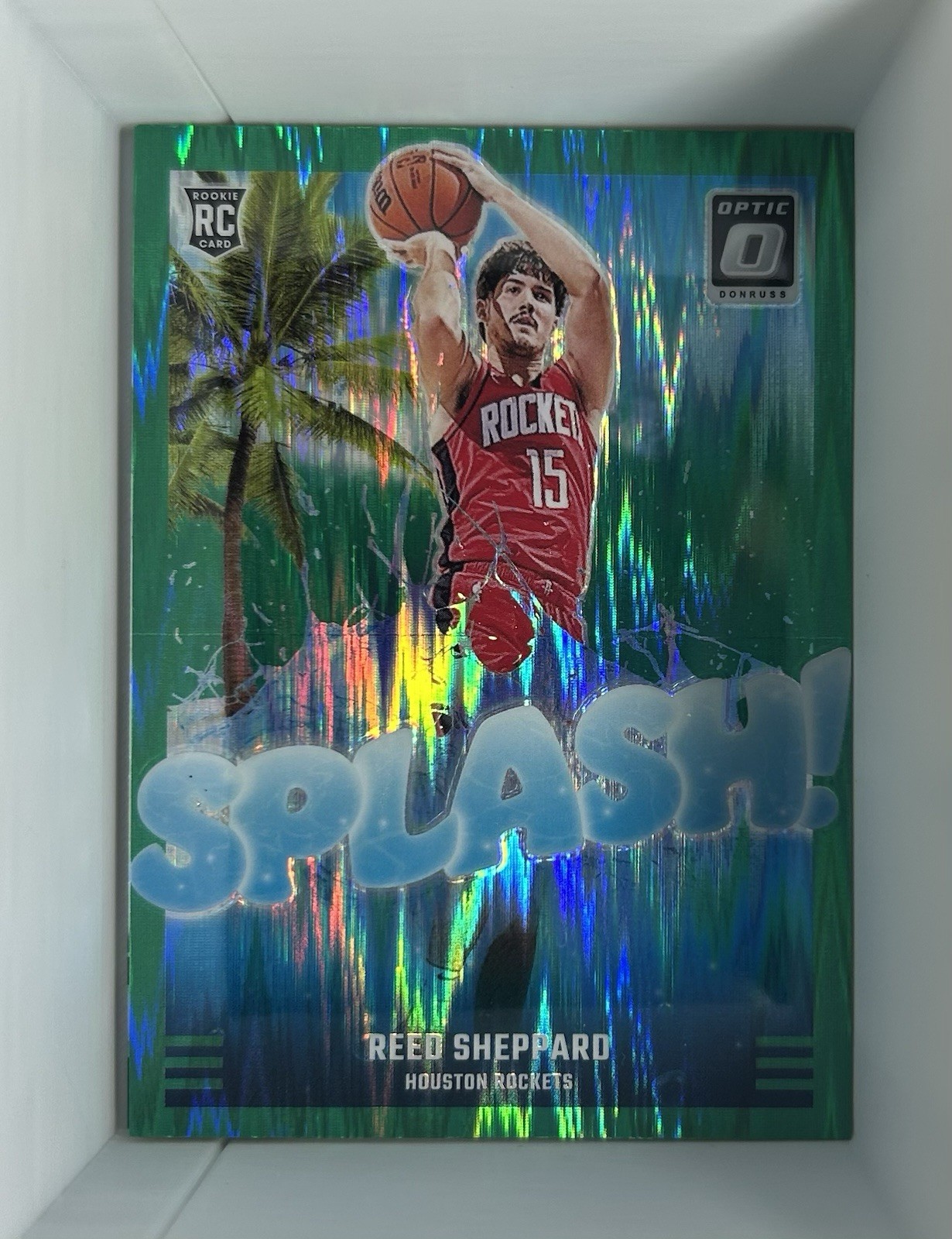 2024-25 Panini Donruss Optic - Splash! Reed Sheppard #13 Green Shock Prizm /149