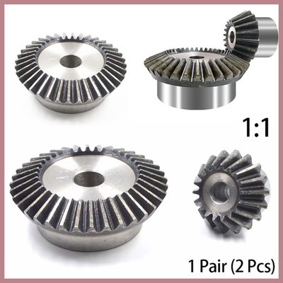 Bevel Gear 1:1 Transmission Gears 90° 45# Steel Bevel Teeth 1.5/2/2.5/3 Modulus