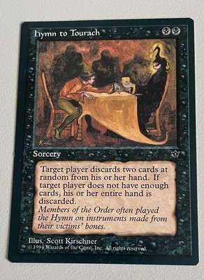 Hymn to Tourach - Version 4 MTG  - Fallen Empires - Englisch  1994 NM/EX