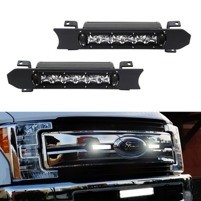 #ad #ad 30W CREE LED Light Bars w Front Grille Bracket Wirings For 17 19 Ford F250 F350 $129.09