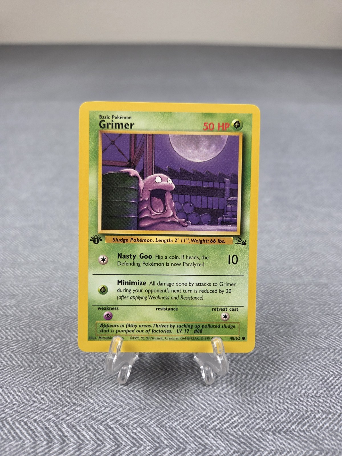 Pokémon TCG : Grimer - Fossil 1st Edition 48/62 Non Holo WOTC NM