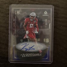 2025 Panini Luminance Rookie Vertical Blue Auto /50 Kyle Williams #134 Patriots