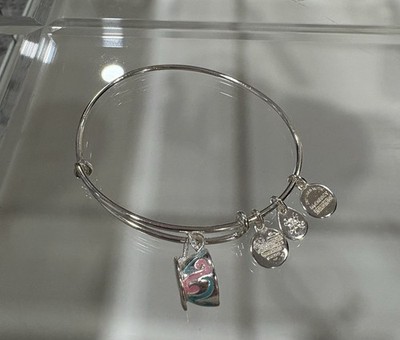 Alex And Ani Disneyland Teacups Silver Charm Bracelet 