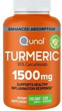 Qunol Turmeric 1,500mg., 220 Capsules