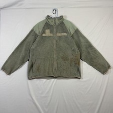 US Army Fleece Jacket Mens X-Large Long Green ECWCS Gen III Polartec Made USA