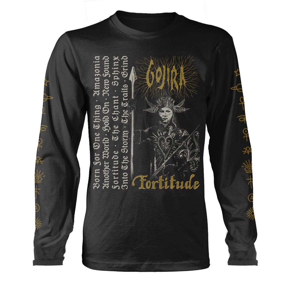 ТРЕК-ЛИСТ GOJIRA - FORTITUDE (ORGANIC LS) ЧЕРНАЯ рубашка с длинным рукавом Medium
