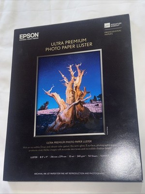 Epson  8.5x11 50 Sheets Ultra Premium Photo (Luster) Inkjet Paper
