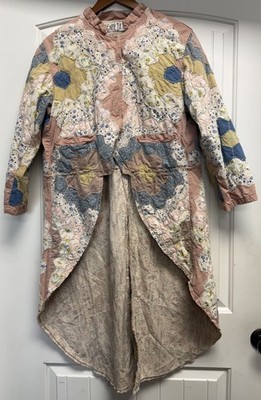 Magnolia Pearl Quiltwork Emmett Jacket W/ Hexagonal Flower Pattern & Love Patch