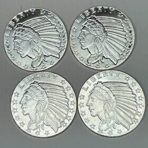 Lot of 4 x  1/10 oz .999 Fine Silver Rounds Golden State Mint - Lot 6