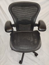 Herman Miller AERON Chair SIZE B MEDIUM FULLY FEATURED carbon wave REFURBISHED