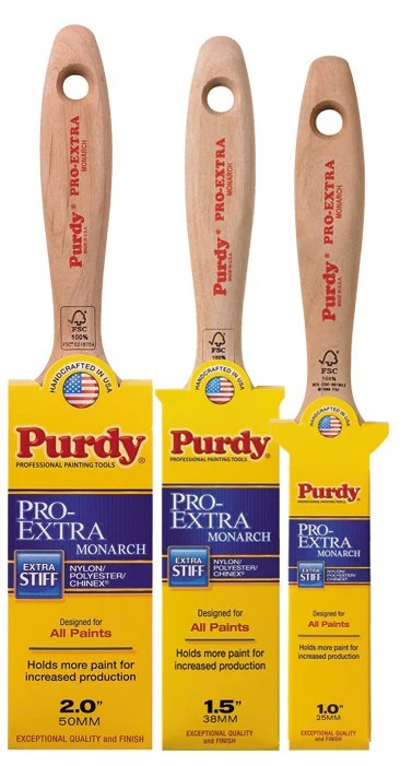 Purdy Pro Extra Monarch Brushes 1in, 1.5in or 2in.
