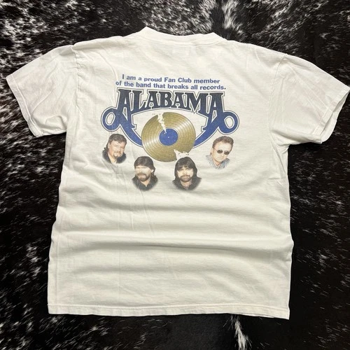 Vintage 1999 Alabama Fan Club T Shirt Country Music Band Lar 1990s vintage concert t-shirt, vintage, size L, single stitch, B+ condition