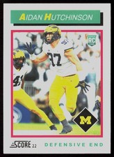 2022 Score #TB6 Aidan Hutchinson 1992 Throwback Rookie