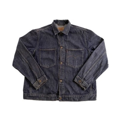Early 2000 s Levi s Vintage Workers Raw Denim Indigo Trucker Jacket | Size XL