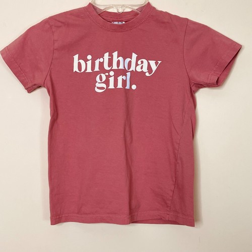 Unordinary Toddler T shirt Girls 7 Birthday girl Graphic Salmon Pink Cotton