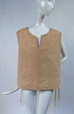 EDWARDIAN TEENS PANNE SILK VELVET VEST STYLE TOP W RIBBON LACING