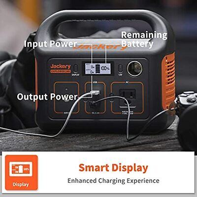 JACKERY Explorer 240, 240Wh Tragbare Powerstation, Mobile Stromversorgung  für Outdoors und Camping Stromzeuger 240Wh Schwarz+Orange